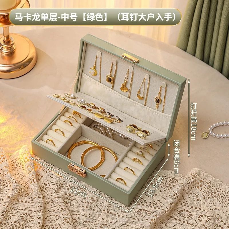 Exquisite Large Capacity Travel Jewelry Bag / double layer Jewelry Organizer | - Elegant Households KE