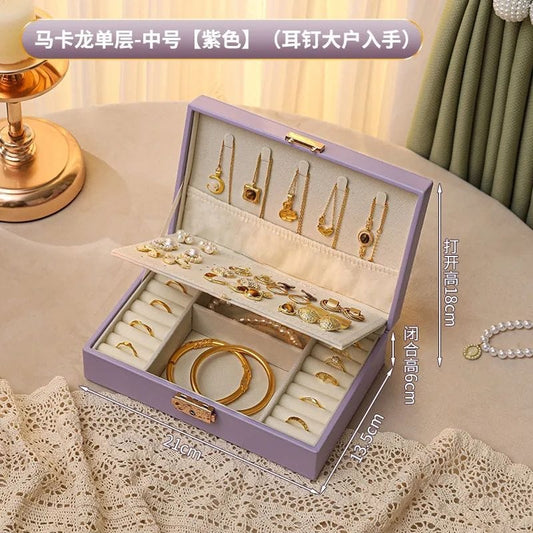 Exquisite Large Capacity Travel Jewelry Bag / double layer Jewelry Organizer | - Elegant Households KE