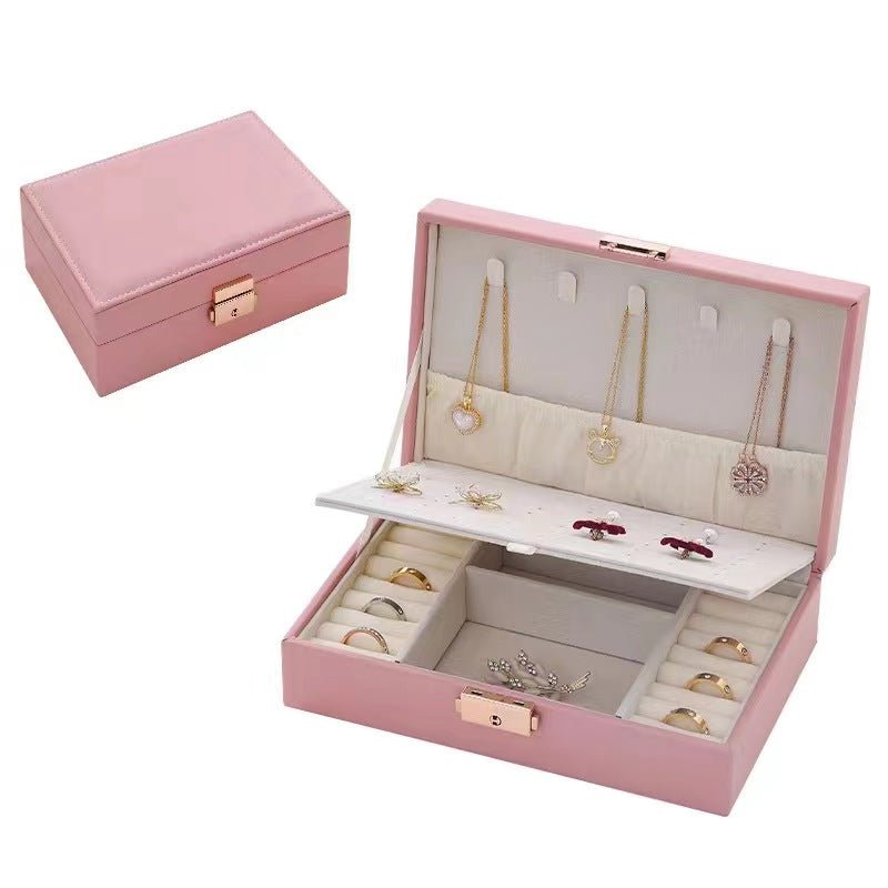 Exquisite Large Capacity Travel Jewelry Bag / double layer Jewelry Organizer | - Elegant Households KE
