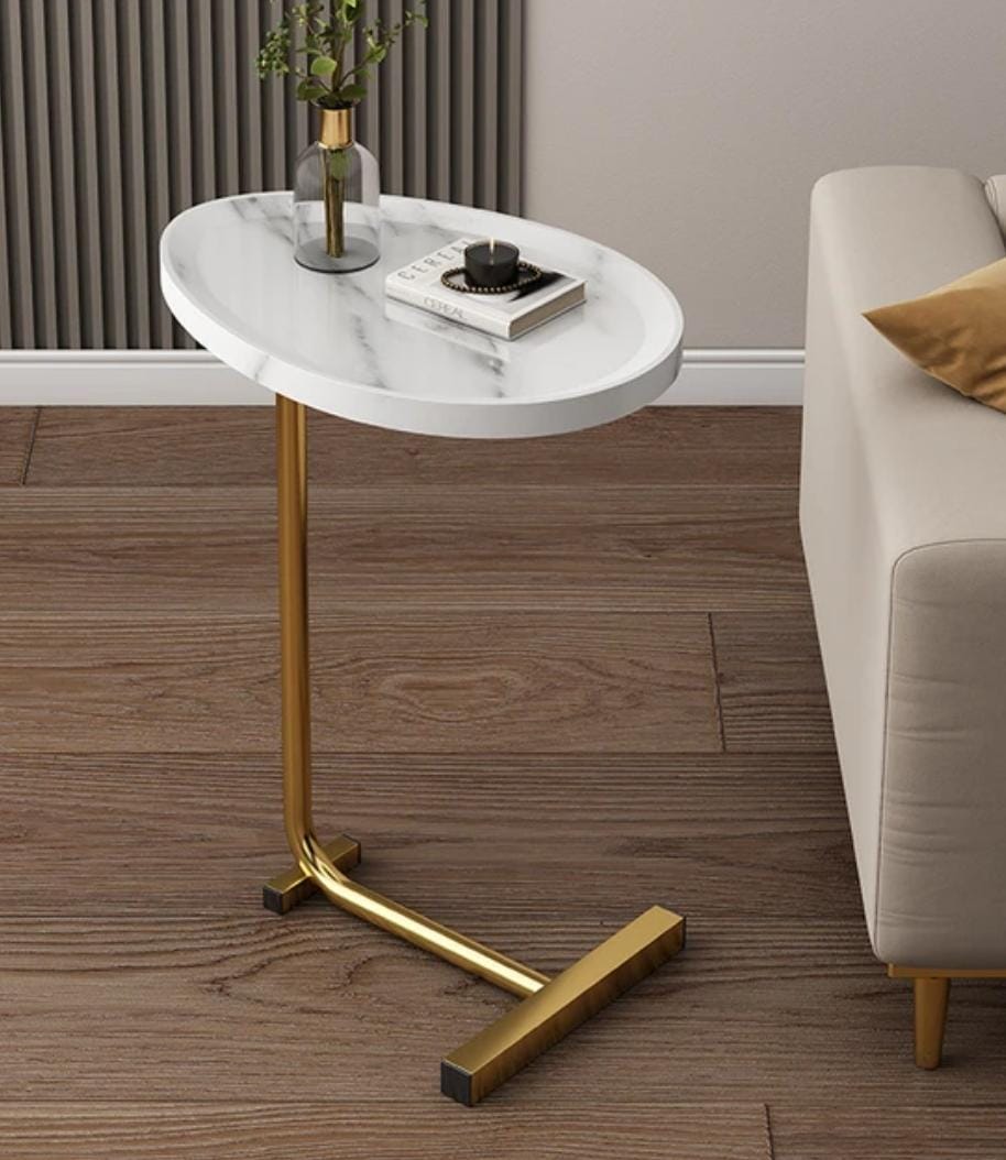 Exquisite Oval Side Table – High - Quality Modern Home Furniture | - Elegant Households KE