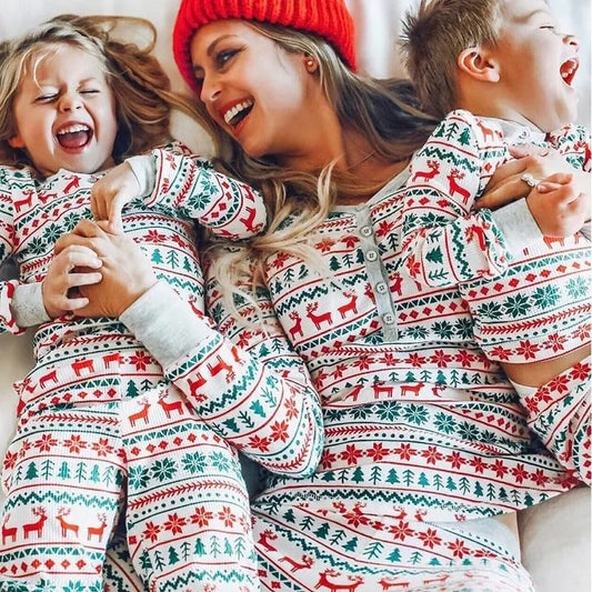 Family Matching Christmas Pajamas Xmass Sleepwear Nightwear Outfits | - Elegant Households KE