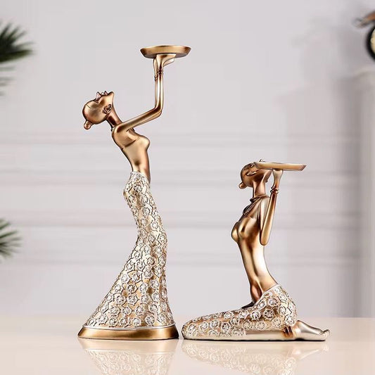 Figurines Statues Decorations Beautiful Candle Holder Decoration | - Elegant Households KE