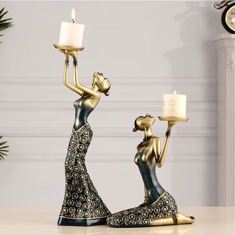 Figurines Statues Decorations Beautiful Candle Holder Decoration | - Elegant Households KE