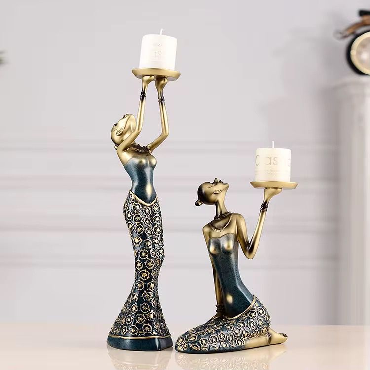 Figurines Statues Decorations Beautiful Candle Holder Decoration | - Elegant Households KE