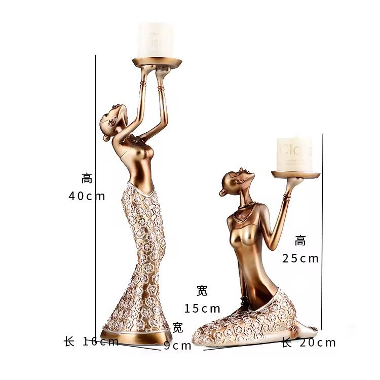 Figurines Statues Decorations Beautiful Candle Holder Decoration | - Elegant Households KE