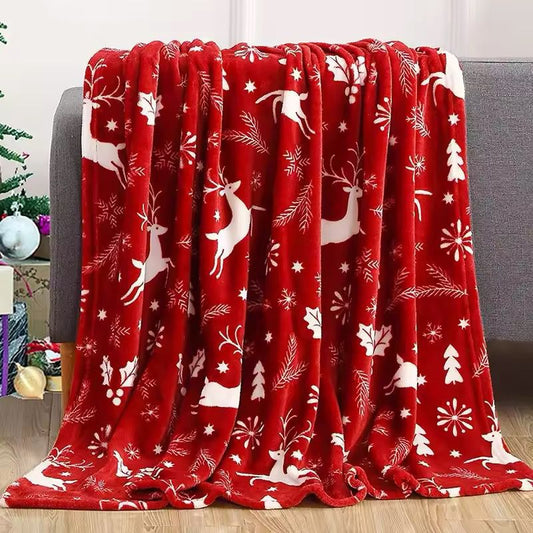 Flannel Christmas Throw Blanket | - Elegant Households KE