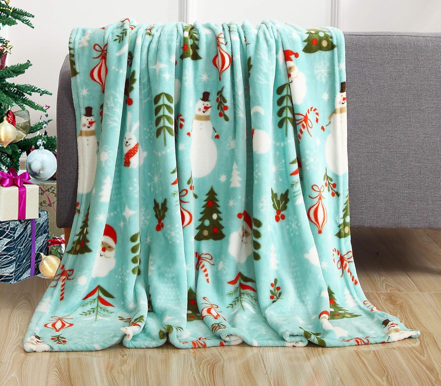 Flannel Christmas Throw Blanket | - Elegant Households KE