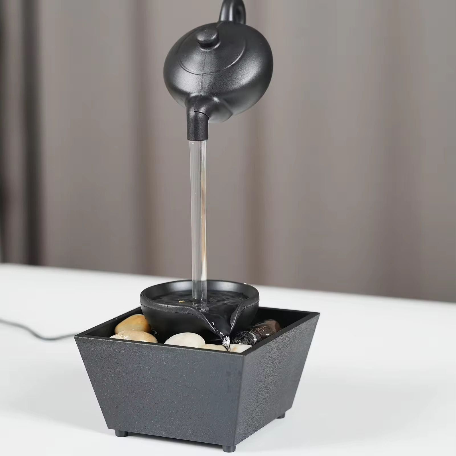 Floating Teapot Waterfall Ornament | - Elegant Households KE