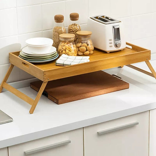 Foldable Bamboo Tray | - Elegant Households KE