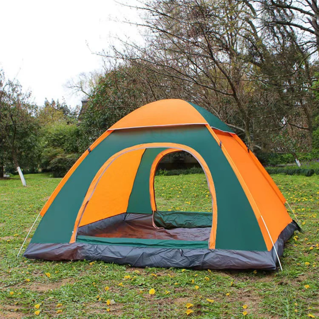 Foldable Camping Tent 3–4 People with Mat Pillow Light | - Elegant Households KE