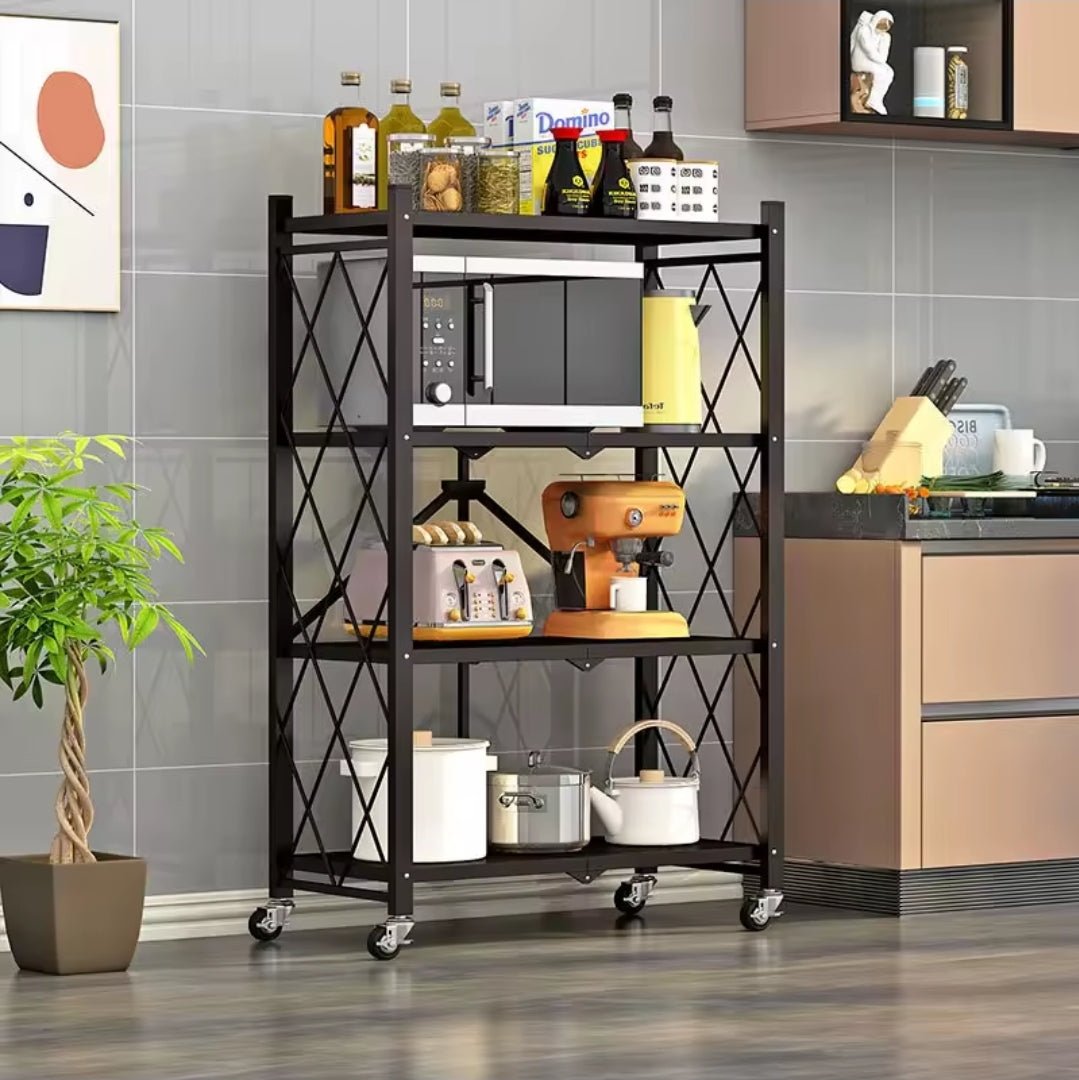 Foldable Metallic Kitchen rack | - Elegant Households KE