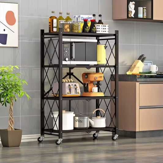 Foldable Metallic Kitchen rack | - Elegant Households KE