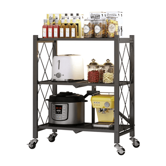 Foldable Metallic Kitchen rack | - Elegant Households KE