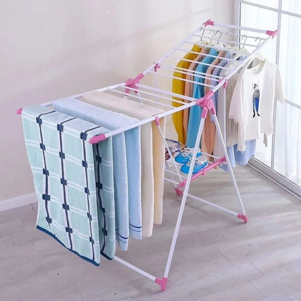 Foldable Portable Clothes Drying Rack (Plastic) | - Elegant Households KE