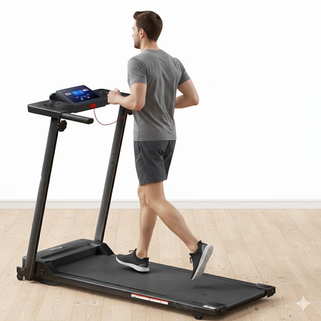 Foldable Walking Pad Treadmill with Bluetooth | Home Fitness | - Elegant Households KE