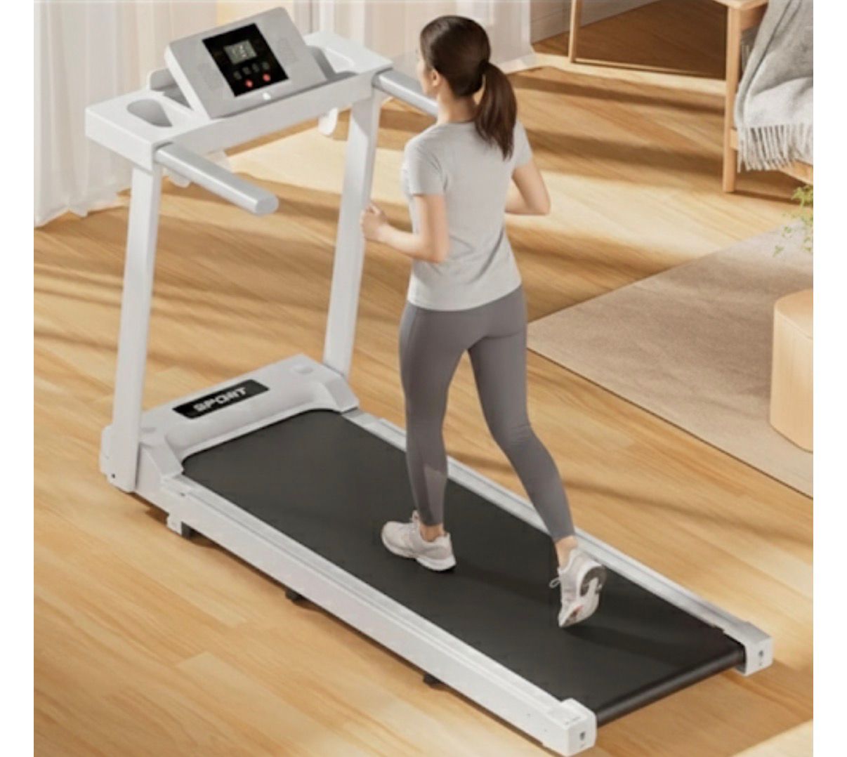 Foldable Walking Pad Treadmill with Bluetooth | Home Fitness | - Elegant Households KE