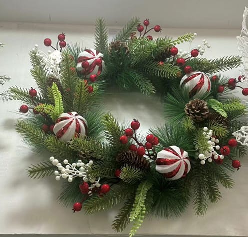 Front Door Christmas Wreath Decoration. | - Elegant Households KE