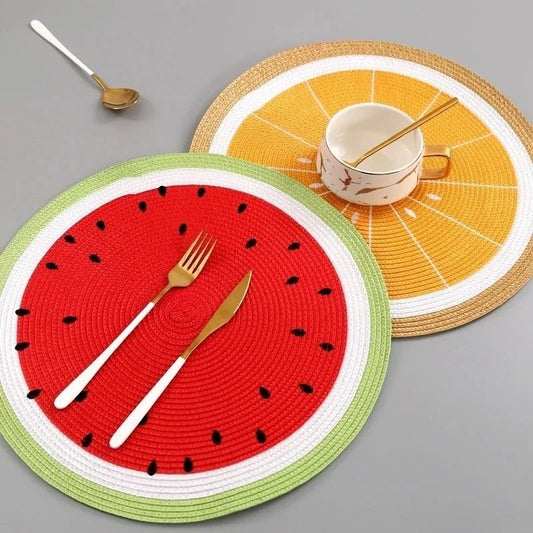 Fruit Shape Table Mats - 38cm Diameter | - Elegant Households KE