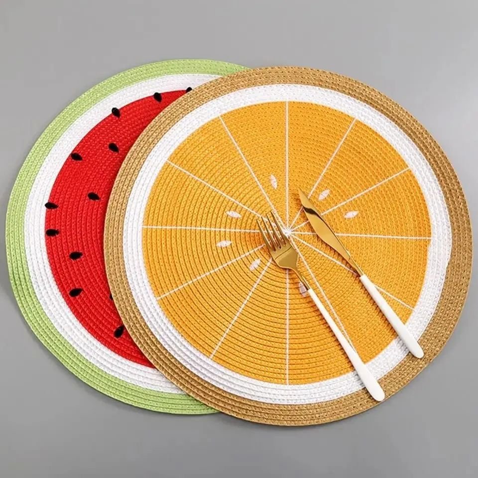 Fruit Shape Table Mats - 38cm Diameter | - Elegant Households KE