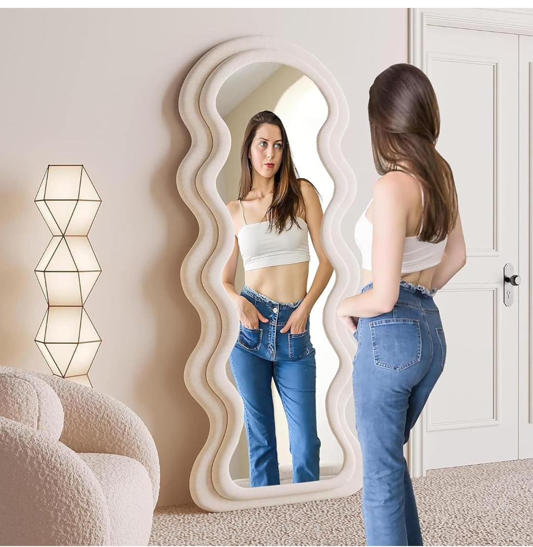 Full length Wave Floor Mirror | - Elegant Households KE