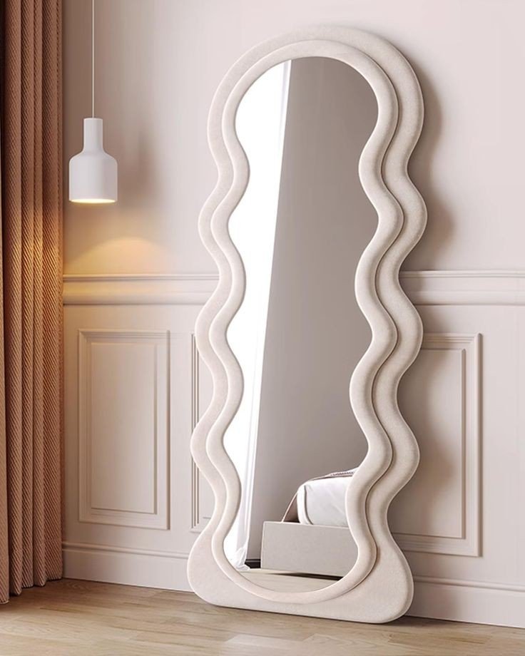 Full length Wave Floor Mirror | - Elegant Households KE