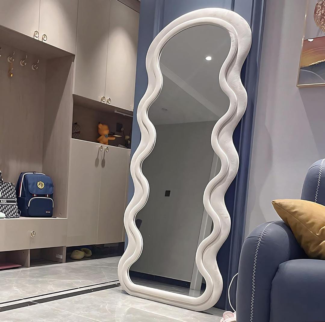 Full length Wave Floor Mirror | - Elegant Households KE