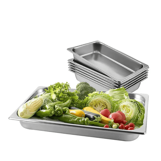 Full - Size Stainless Steel Chafing Dish Food Insert – 1/1 Catering Pan | - Elegant Households KE