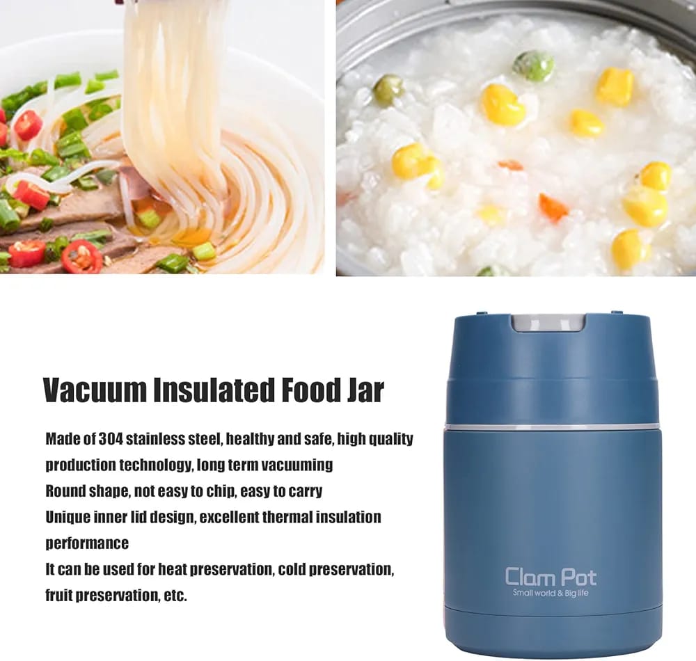 Food Flask - Generic Clap Pot Stainless Steel Thermal Food Flask