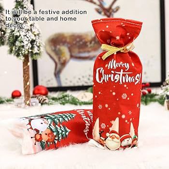 Gift / Wine bottle cover/ Christmas Gift bag | - Elegant Households KE