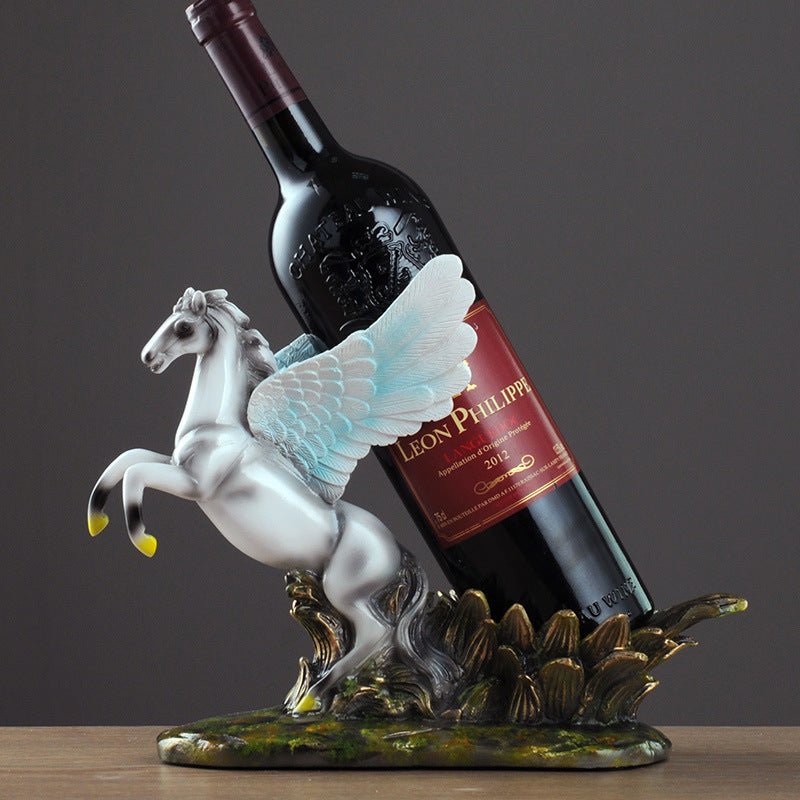 Glam Tabletop Wine Bottle Holder – Pegasus Decorative Stand | - Elegant Households KE