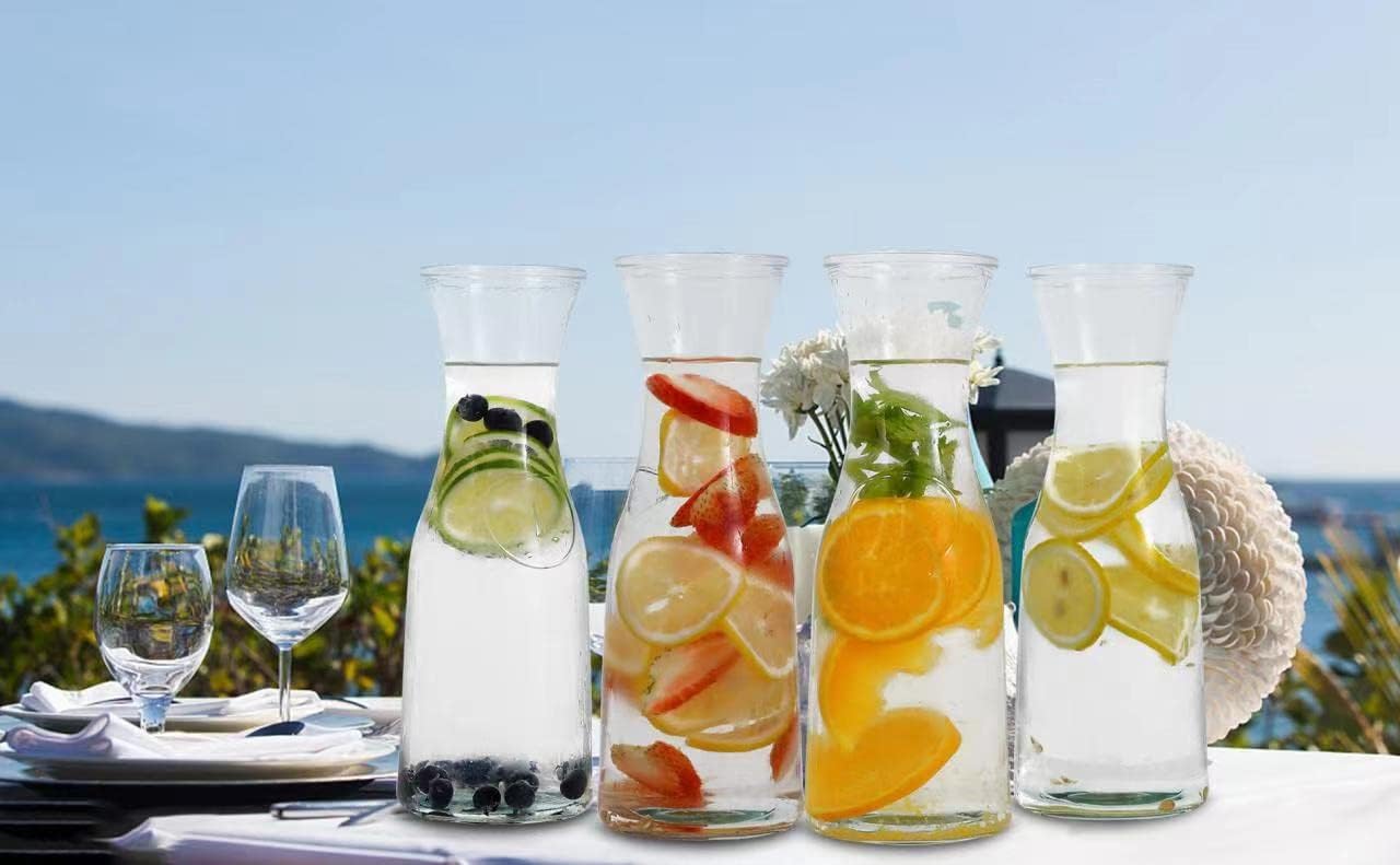 Glass Carafe with white Lids | - Elegant Households KE