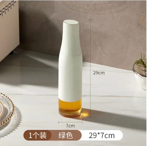 Glass Oil Bottle Automatic Opening And Closing Olive Oil Condiment Container Kitchen Gravity Soy Sauce Vinegar Dispenser Bottle | - Elegant Households KE