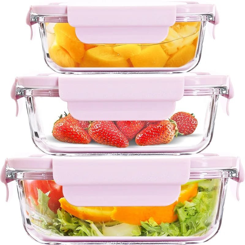Glass snack/lunch box | - Elegant Households KE