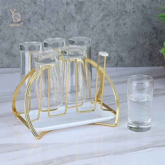 Glass/Cup holder with drainer | - Elegant Households KE