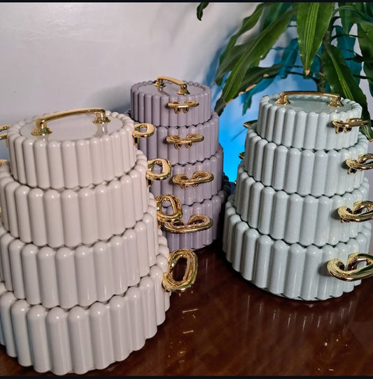 Gold star Hot pot set of 4 | - Elegant Households KE