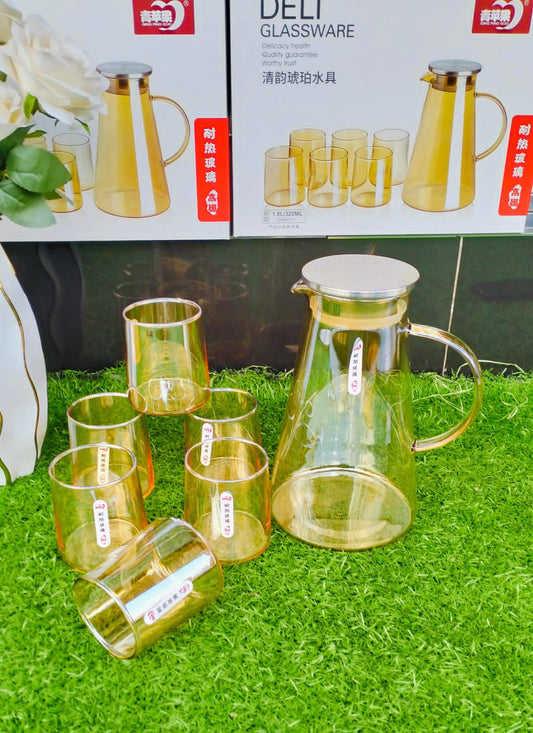 Gold Water / Juice Jug Set | - Elegant Households KE