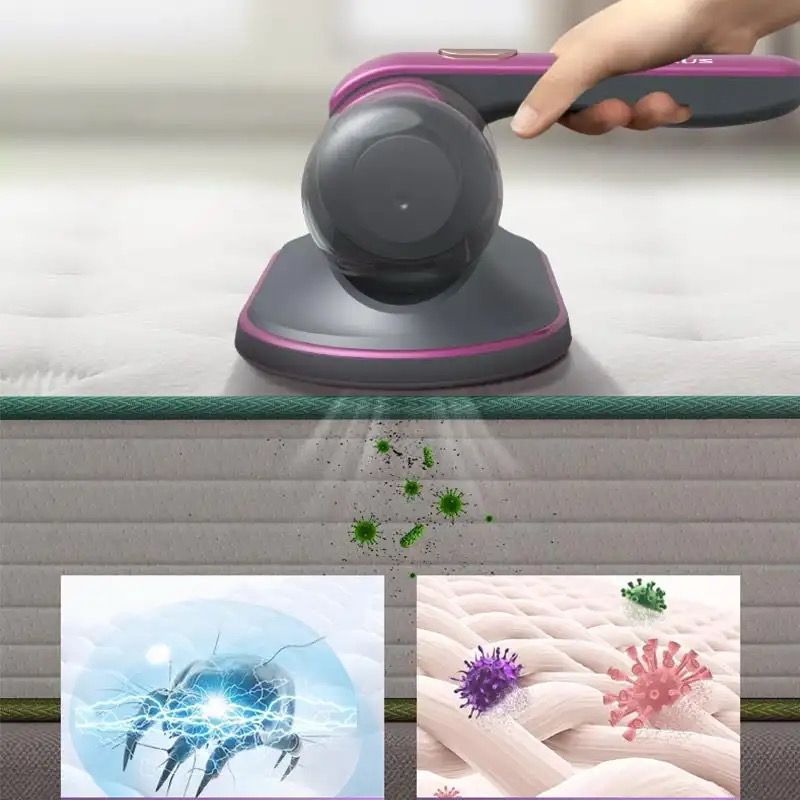Handheld Mattress Vacuum Cleaner Powerful Suction Mite Removal | - Elegant Households KE