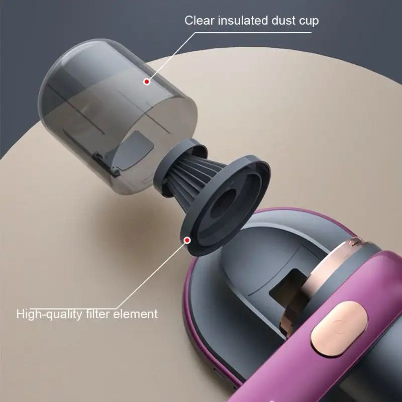 Handheld Mattress Vacuum Cleaner Powerful Suction Mite Removal | - Elegant Households KE