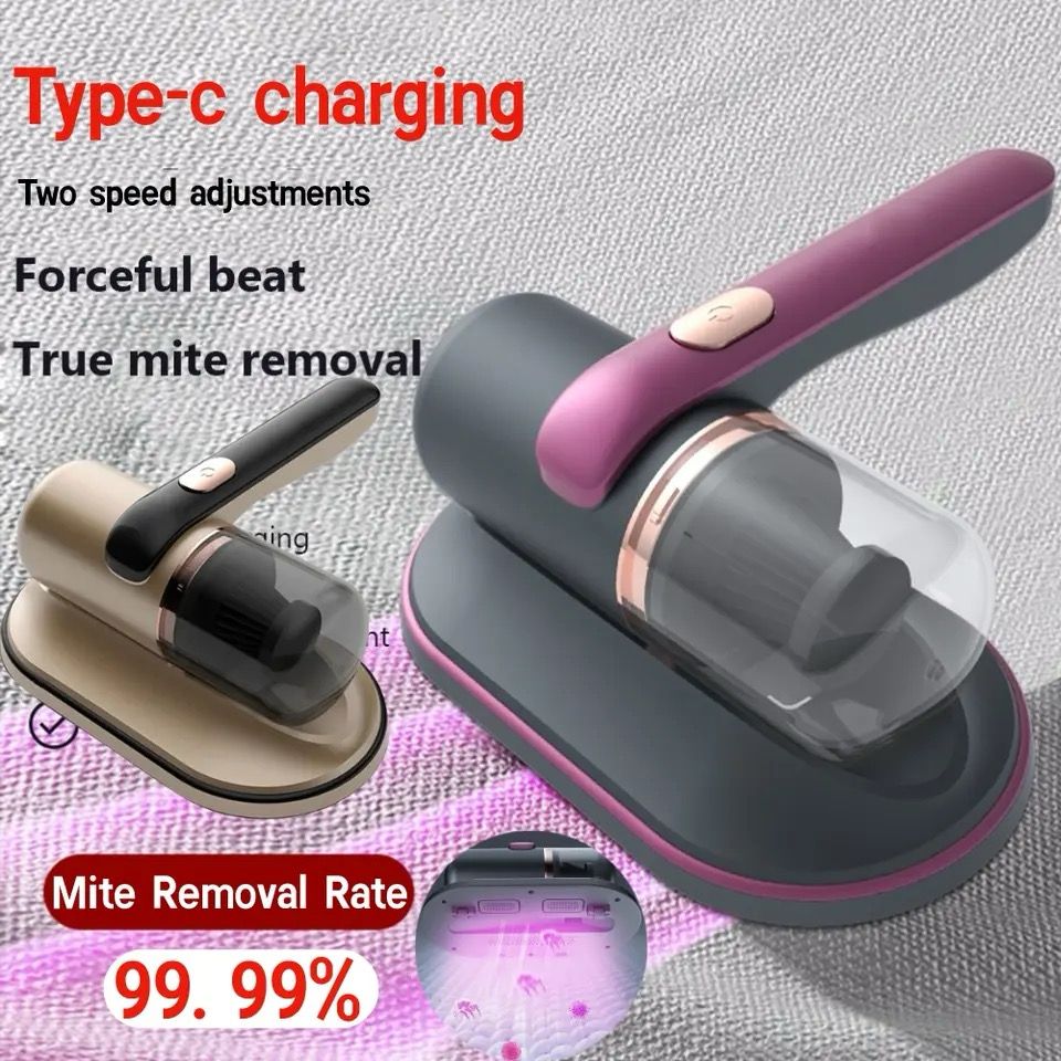 Handheld Mattress Vacuum Cleaner Powerful Suction Mite Removal | - Elegant Households KE
