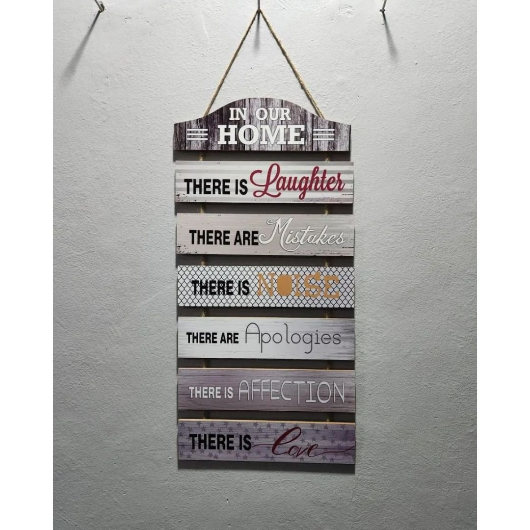 Hanging Board Wooden House Rules | - Elegant Households KE
