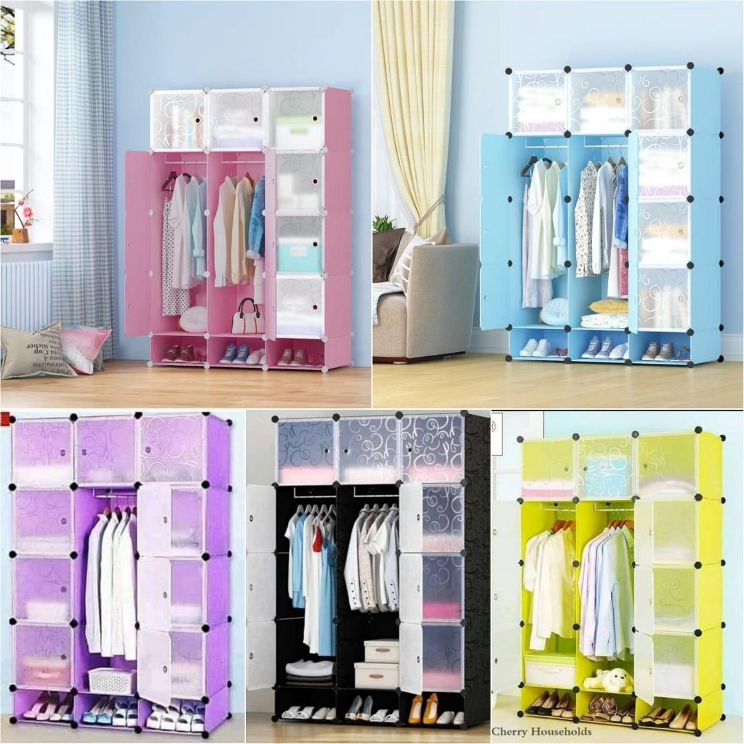 Hard Semi Permanent Plastic Wardrobe | - Elegant Households KE