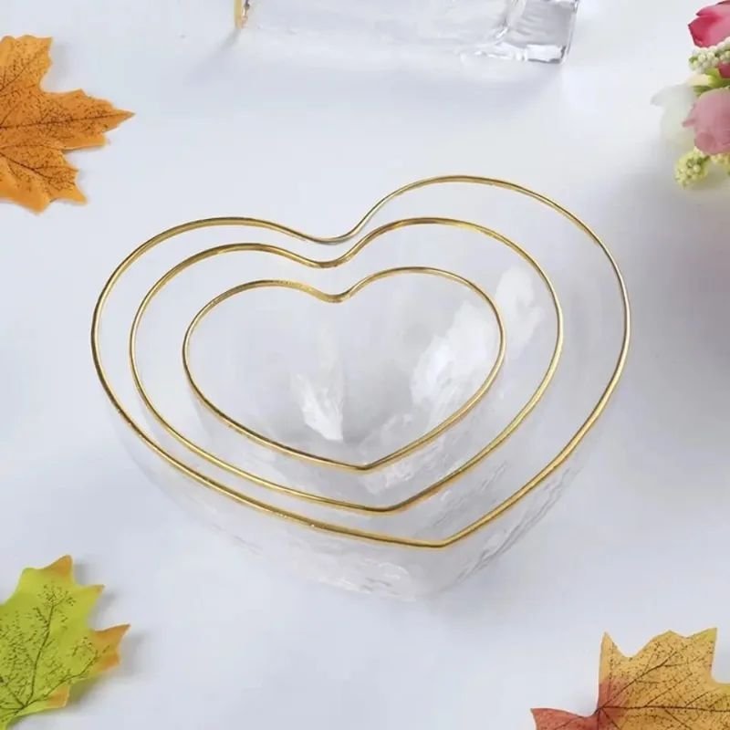 Heart - Shaped Glass Salad Bowl | - Elegant Households KE