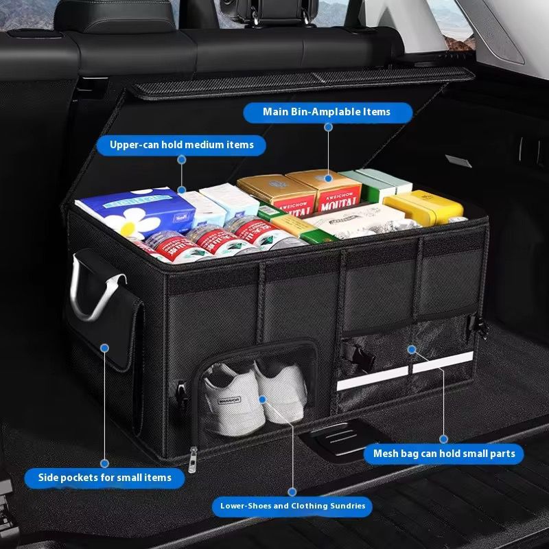 Heavy Duty Car Boot/Trunk Organizer with mutliple Compartments | - Elegant Households KE