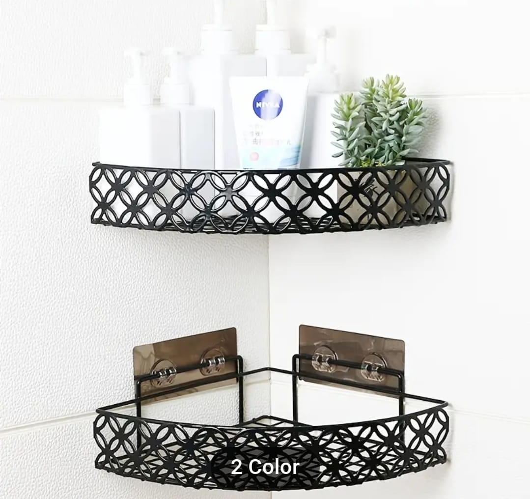 Heavy duty corner Self - Adhesive bathroom rack | - Elegant Households KE