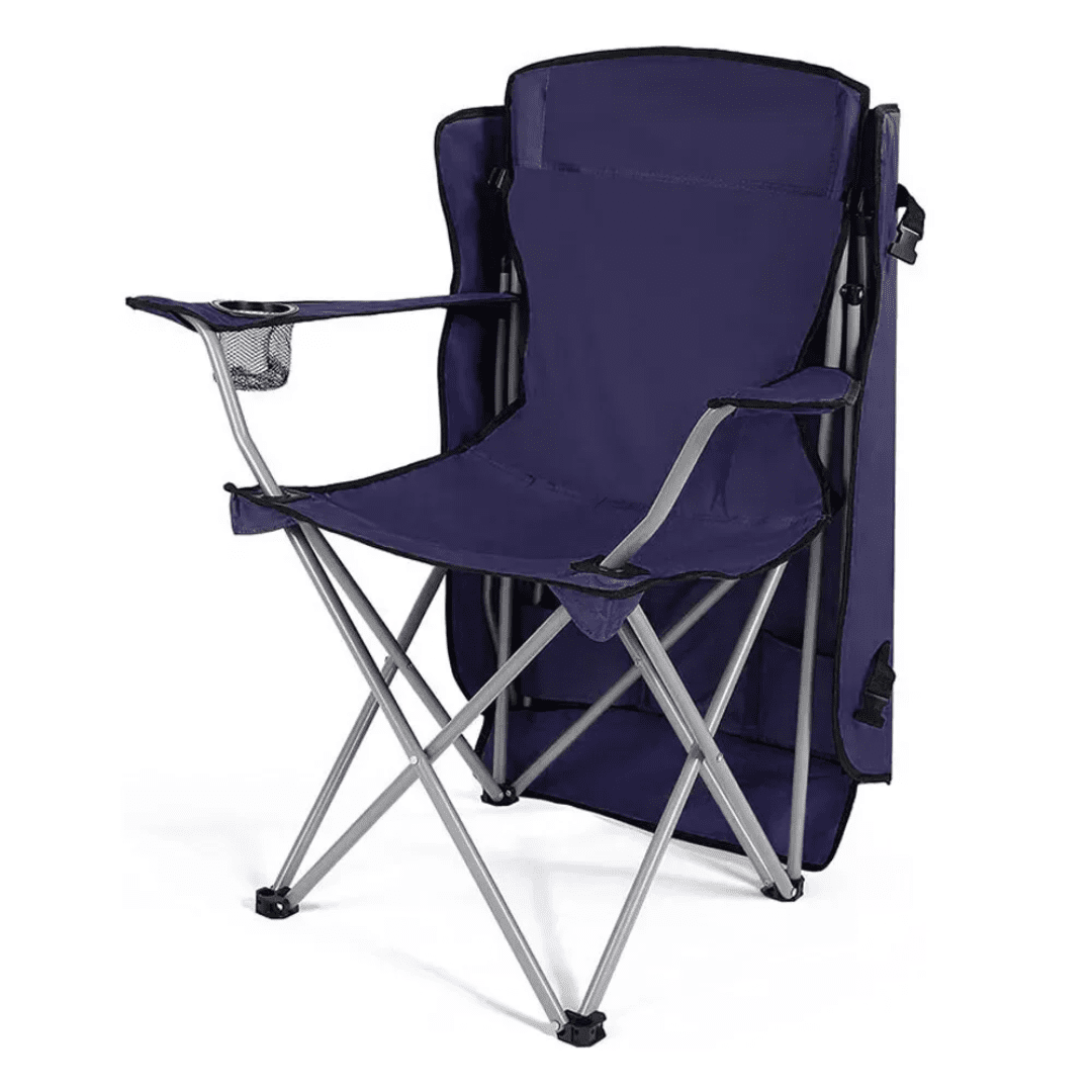 Heavy Duty Foldable Camping Chair with Canopy – Multiple Colors | - Elegant Households KE