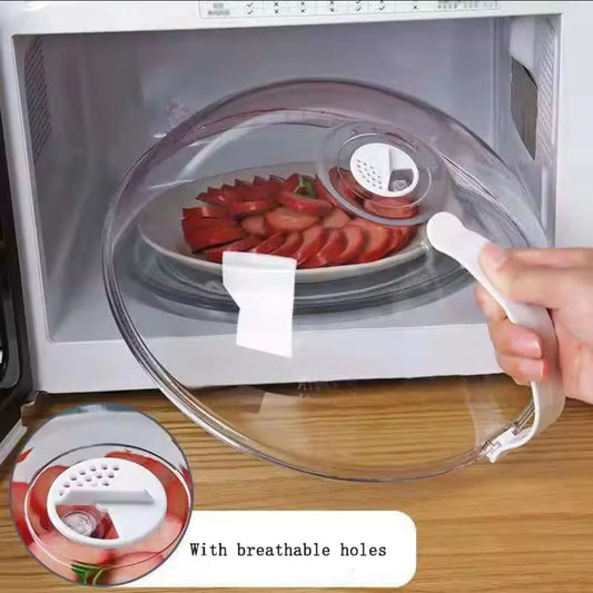 Heavy microwave cover with white handle | - Elegant Households KE