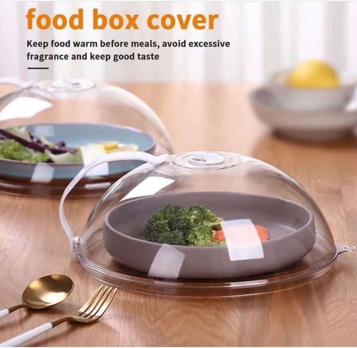 Heavy microwave cover with white handle | - Elegant Households KE