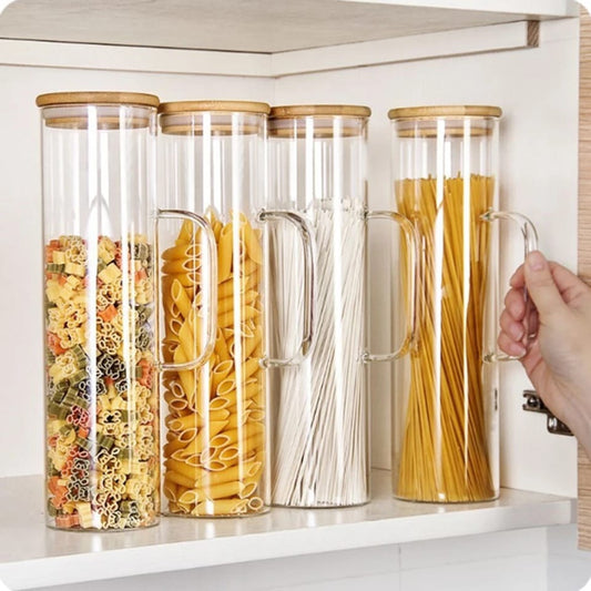 High Borosilicate Glass Sealed Jar Food Storage/Spaghetti jar | - Elegant Households KE