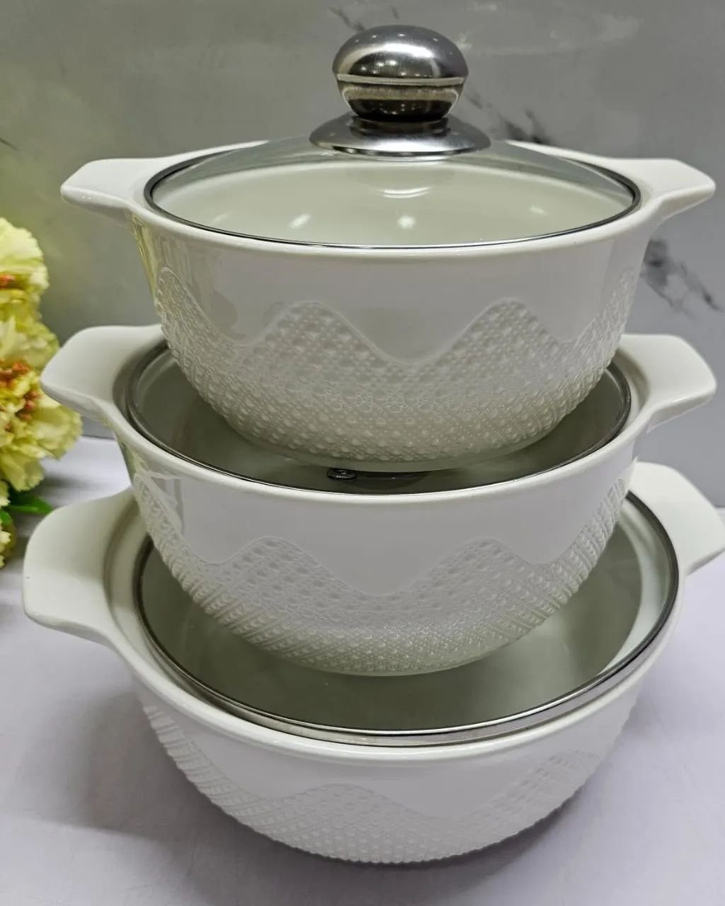 High Quality 3 in 1 Ceramic Serving Dish | - Elegant Households KE