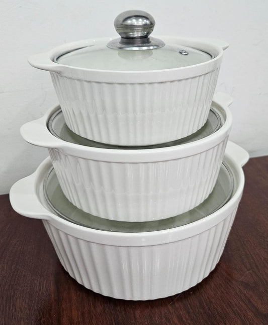 High quality 3in1 ceramic serving dish | - Elegant Households KE